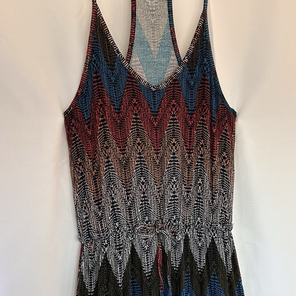 Banana Republic Chevron Maxi Dress Size‎ Small Racer Back Boho Chic Travel Indie - Picture 4 of 9